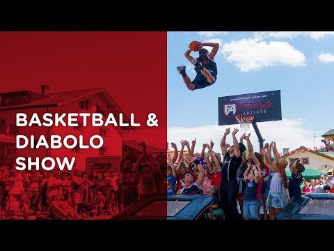 Basketball Dunking Show &amp; Diabolo Show am Nationalfeiertag in Samnaun - Freestyle Artsits